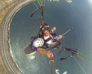 volando parapente biplaza como regalo navideño